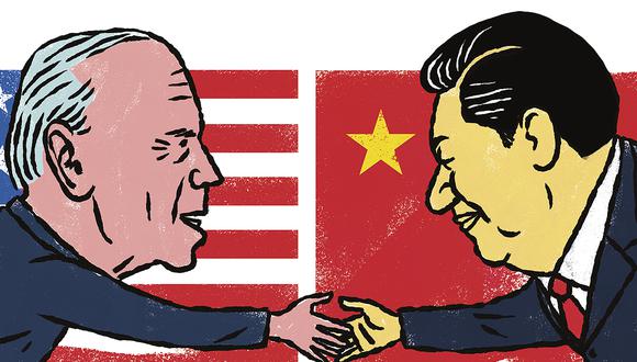 El mundo está a la expectativa de cómo será la relación ahora entre el presidente electo de Estados Unidos, Joe Biden, y el mandatario chino, Xi Jinping. (Ilustración: Víctor Aguilar)