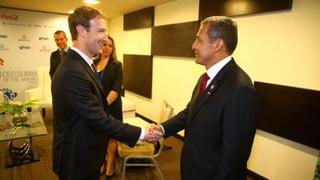 Ollanta Humala se reunió con CEO de Facebook Mark Zuckerberg