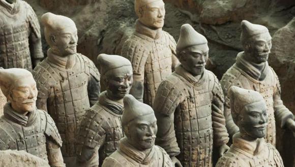 Los 8.000 guerreros de terracota forman parte del mausoleo del emperador Qin Shi Huang. (Getty Images).