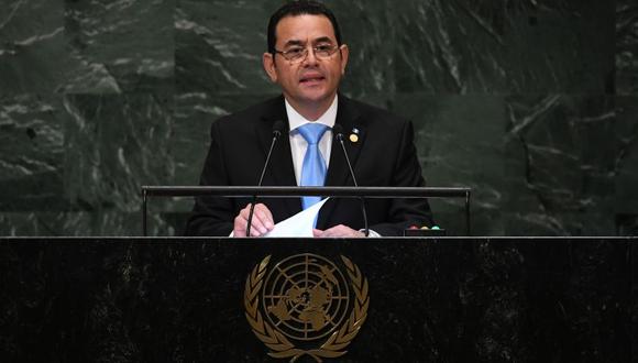 Jimmy Morales, presidente de Guatemala, presente en la 73ª sesión de la Asamblea General en las Naciones Unidas en Nueva York. | Foto: AFP