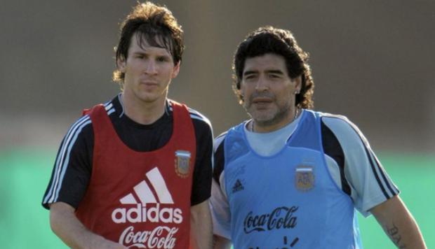 Diego Maradona and Lionel Messi.  Today in Argentina very few compare them.  They just enjoy them.  (Photos: Agencies)