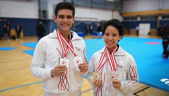 Marcela Castillo obtuvo medalla de oro mientras que Hugo del Castillo la de plata. Asimismo, también ganaron una presea de plata en parejas. (Foto: IPD).
