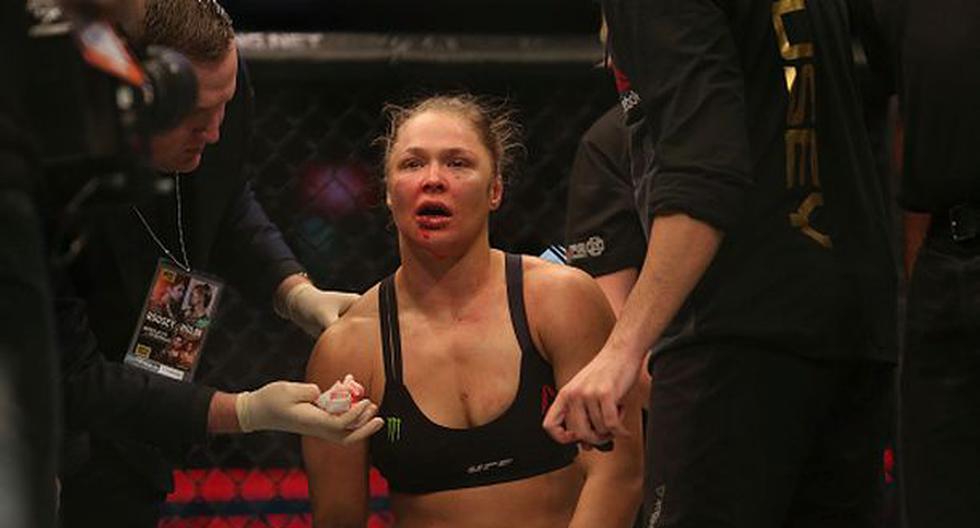 Ronda Rousey y el día que perdió con Holly Holm el título peso gallo de UFC. (Foto: Getty Images)