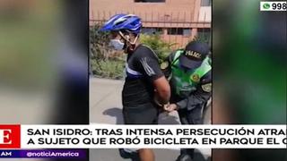 San Isidro: extranjero vestido de ciclista robó bicicleta en el parque El Olivar 