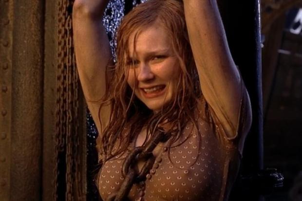 Mary Jane chained and screaming on tape (Photo: Columbia Pictures)