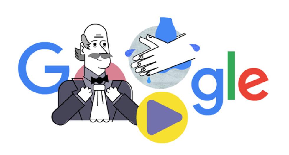 Google cambió hoy el diseño de su buscador por un Doodle donde reconoce al médico húngaro Dr. Ignaz Semmelweis. (Google)