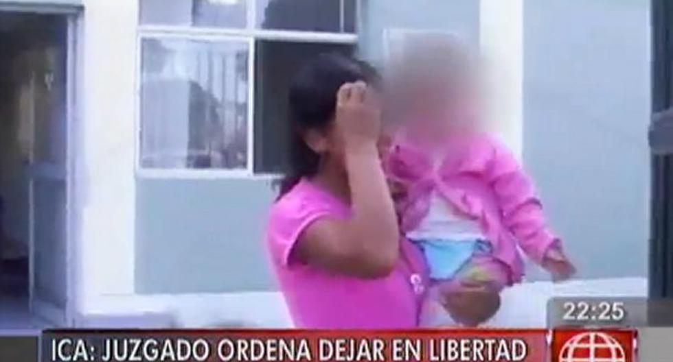Madre agresora fue puesta en libertad. (Foto: Captura América Noticias)