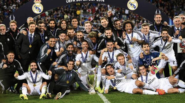 Real Madrid celebró así el título de la Supercopa en Cardiff - 1