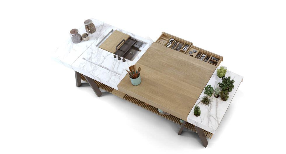 Ideas y Diseño: Este proyecto redefine a la clásica mesa de cocina