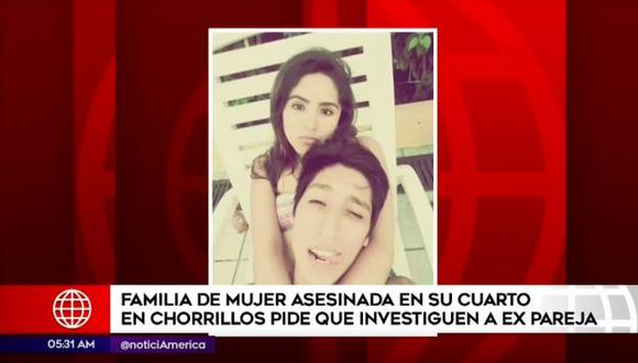 Familia de joven asesinada en Chorrillos pide investigar a ex pareja. (Captura: América Noticias)