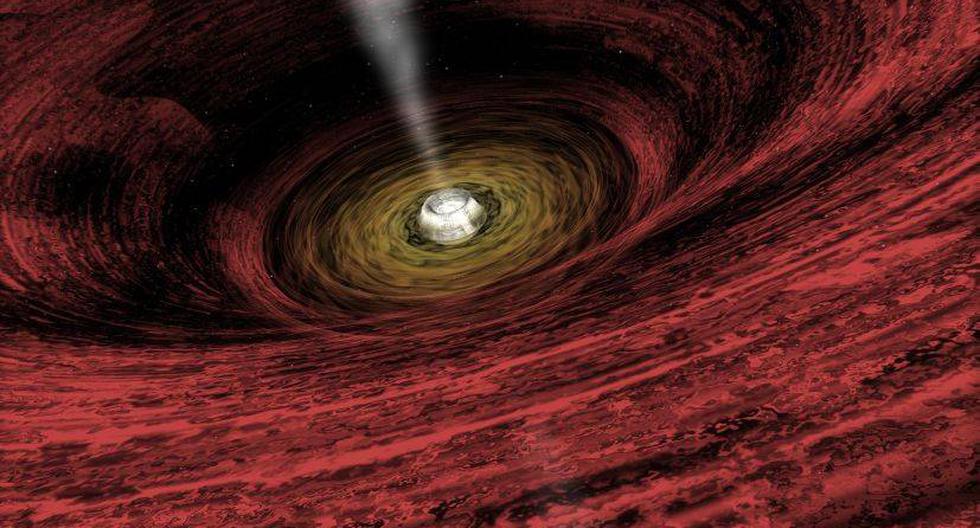 Interpretación artística de un agujero negro. (Imagen: NASA)