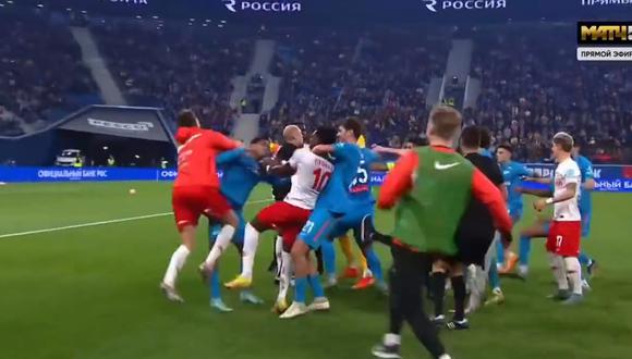 Zenit vs. Spartak Moscú jugaron por la Copa de Rusia.