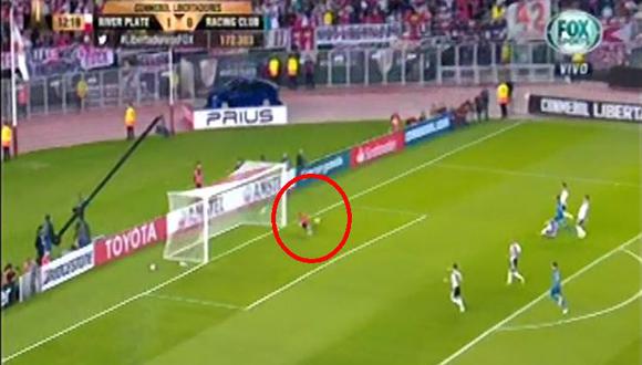 River Plate vs. Racing: la gran atajada de Armani que evitó el 1-1. (Foto: captura)
