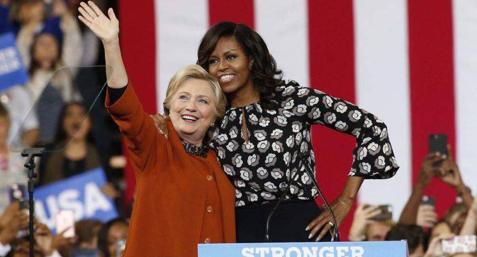 Michelle Obama apareció hoy en mitin de Hillary Clinton. (Foto: EFE)