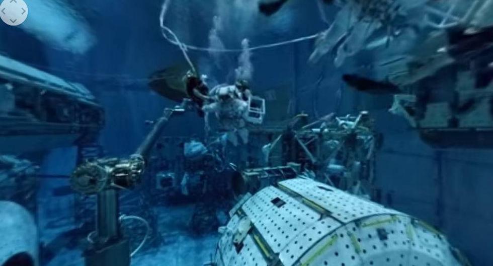 Caminata espacial bajo el agua. (Foto: NASA)