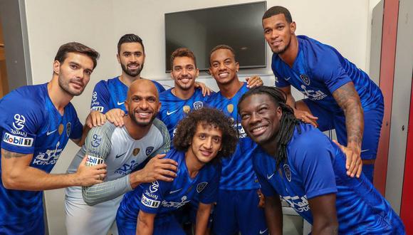 André Carrillo, delantero del Al-Hilal, y Christian Ramos, defensa del Al-Nassr, desfilaron como los futbolistas extranjeros más importantes de la temporada 2018-19 de la Liga Profesional Saudí. (Foto: Facebook)