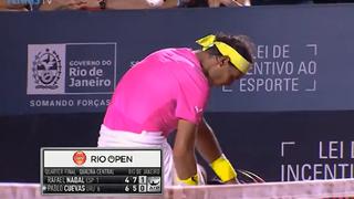 Rafael Nadal se cambió de shorts en el pleno partido