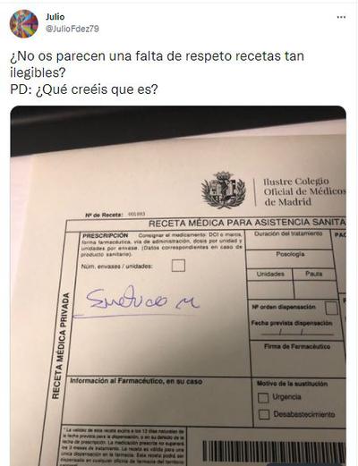 Foto viral | Farmacéutico desesperado pide ayuda a las redes sociales para  descifrar receta médica ilegible | Twitter | Redes Sociales | Tendencias |  Trends | Historias | España | ES | nnda nnrt | HISTORIAS | MAG.