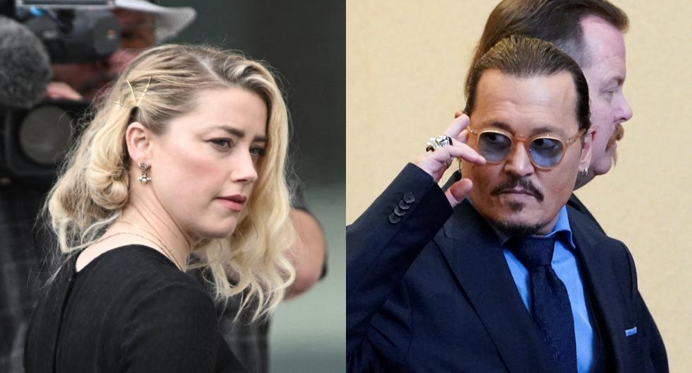 A la izquierda, Amber Heard en su llegada al juzgado este miércoles 1 de junio; para la lectura del veredicto del jurado. A la derecha, Johnny Depp en una de las audiencias previas. Él no estará presente en este día fundamental para su caso.
