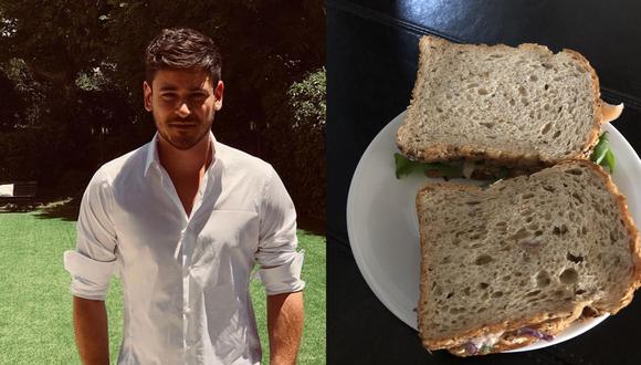 Luis Cepeda, ex integrante de "Operación triunfo", se quejó de los sándwiches que compró, pero el tiro le salió por la culata. (Fotos: Instagram)