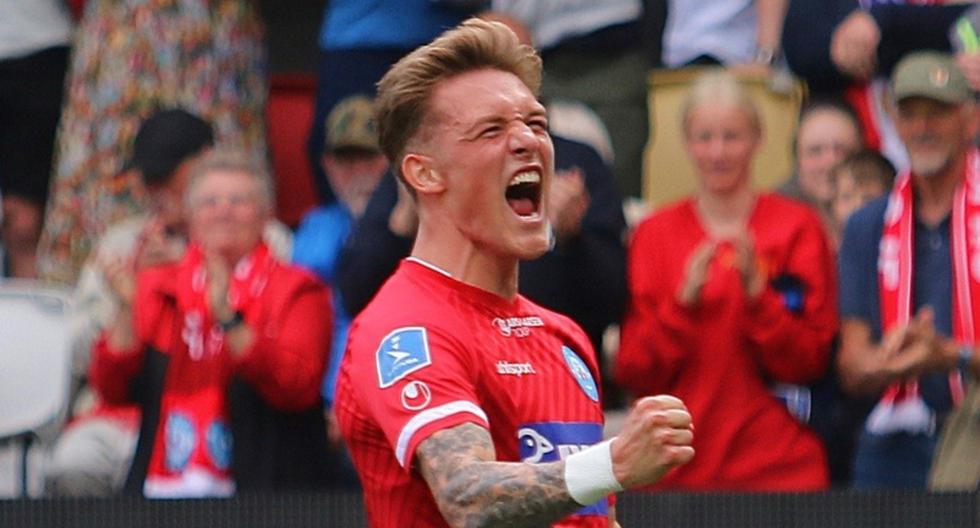 Oliver Sonne marcó su primer gol con Silkeborg vs. Brondby por los playoff de la Superliga de Dinamarca. (Foto: Difusión)