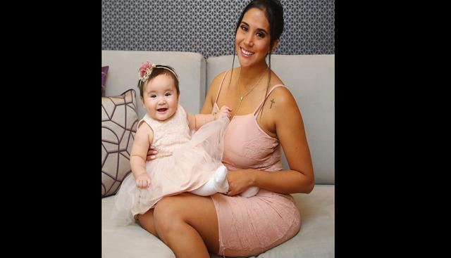 La popular Melissa Paredes está más feliz que nunca y celebra así 9 meses de su hija Mía en Instagram.