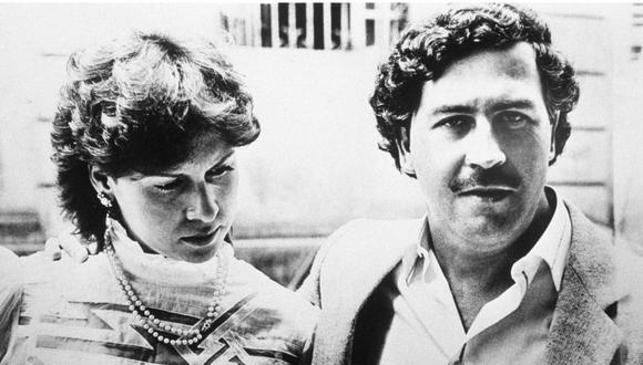El narcotraficante Pablo Escobar junto a su esposa, María Victoria Henao. (GETTY IMAGES).