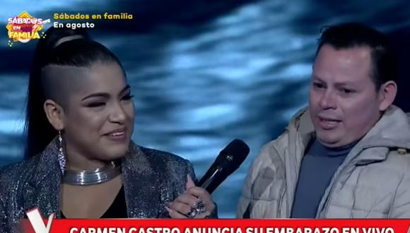Carmen Castro, participante de "La Voz Perú", anunció su embarazo en el programa en vivo. (Foto: Captura de YouTube)