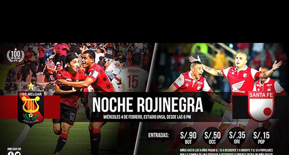 Melgar de Arequipa enfrenta al Independiente Santa Fe de Colombia.