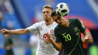 Dinamarca igualó 1-1 ante Australia por segunda fecha del Grupo C de Rusia 2018