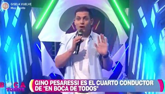 Gino Pesaressi fue presentado como el nuevo compañero de Maju Mantilla y Tula Rodríguez. (Foto: captura de video)
