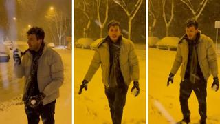 Sebastián Yatra muestra cómo vive la tormenta de nieve en Madrid [VIDEO]