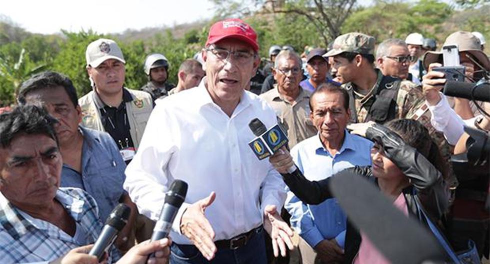 Martín Vizcarra declaró ante la prensa al realizar actividades en el Rímac. (Foto: Agencia Andina)