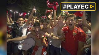 Hinchas celebraron así la victoria del Sevilla [VIDEO]
