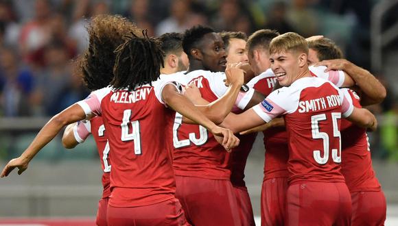 Arsenal derrotó sin problemas al Qarabag  por 3-0 en la fecha  2 del Grupo E de la Europa League. (Foto: AFP).