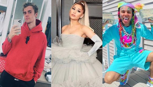 Ariana Grande y Justin Bieber le responden a las críticas de Tekashi 6ix9ine. (Foto: Instagram)