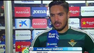 Juan Vargas: "Real Betis se encuentra en el camino justo"