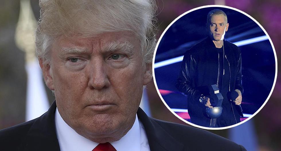 Eminem ataca con dureza a Trump en la gala de los premios BET Hip-Hop. (Foto: Getty Images)
