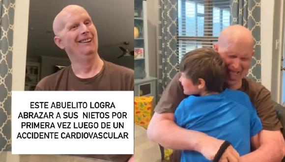 Abuelo cumple su sueño de volver a abrazar luego de tener secuelas de un accidente cardivascular | VIDEO (Foto: Instagram/@cumpleundeseo.cl)