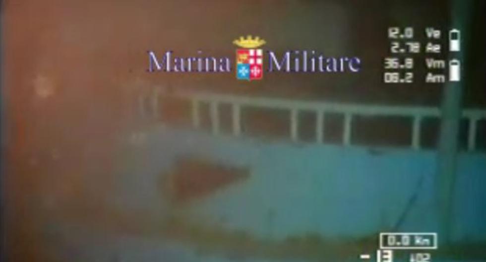 Marina italiana difunde video de nave hundida vinculada con tragedia de abril. (Foto: Captura de video)