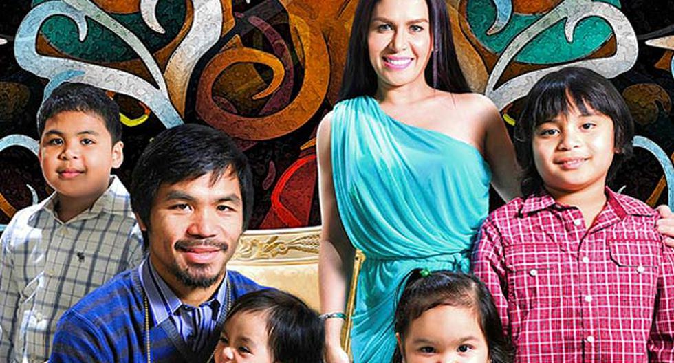 Manny Pacquiao en una fotografía junto a toda su familia. (Foto: Difusión)