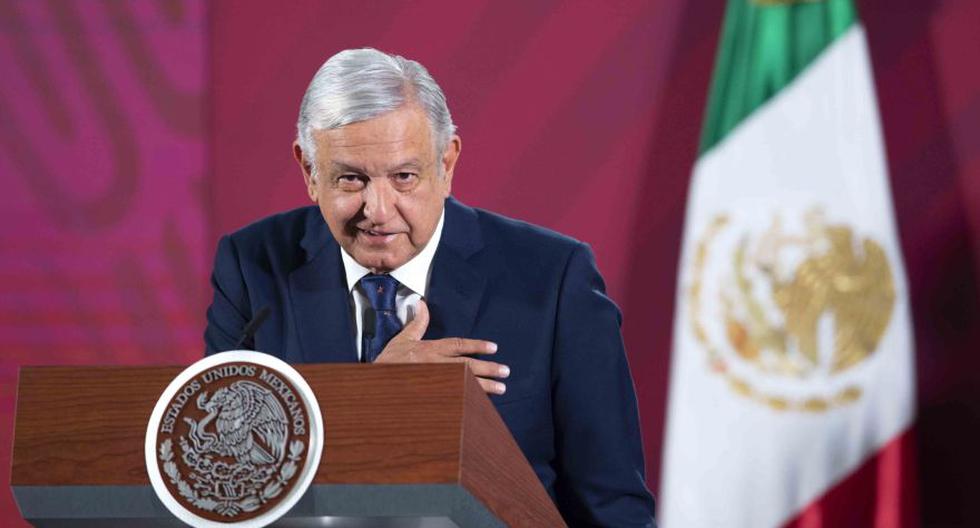 El presidente mexicano Andrés Manuel López Obrador durante una conferencia de prensa en el Palacio Nacional de la Ciudad de México. (Foto: AFP/Presidencia mexicana).