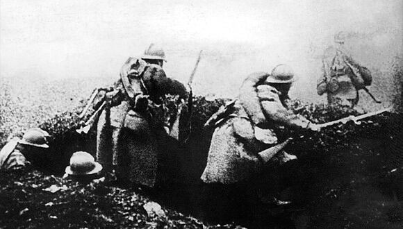 El infierno en las trincheras de la Primera Guerra Mundial. (AFP)