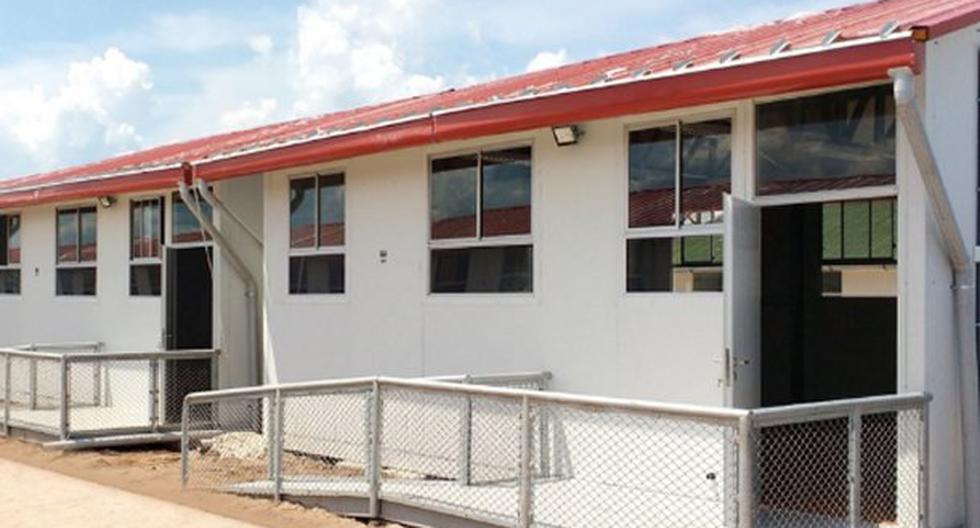 Los escolares de la Nueva Ciudad de Belén, en Loreto, cuentan ahora con 22 aulas prefabricadas listas para ser utilizadas en el inicio del año escolar 2017. (Foto: Andina)
