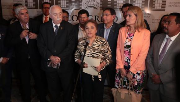 Fuerza Popular ofreció una conferencia en el Congreso. (Foto: Hugo Pérez/GEC. Video: Canal N)
