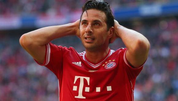 Claudio Pizarro lamentó la lesión sufrida en el Bayern Múnich