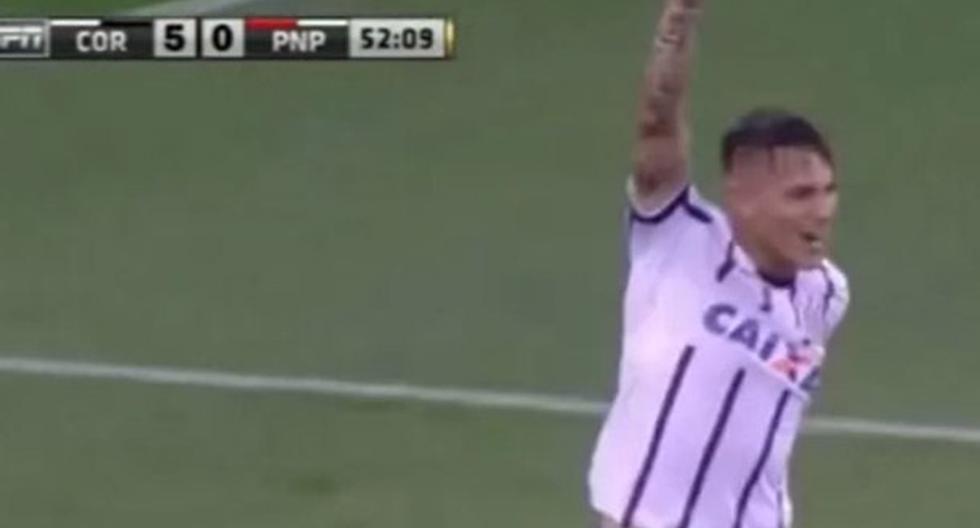 Corinthians: Paolo Guerrero anota su doblete. (Foto: captura)
