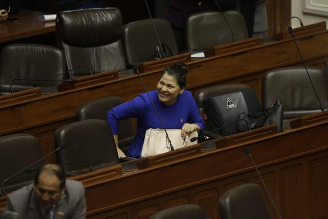 La congresista de Fuerza Popular Yesenia Ponce. (Foto: Anthony Niño de Guzmán/ El Comercio)