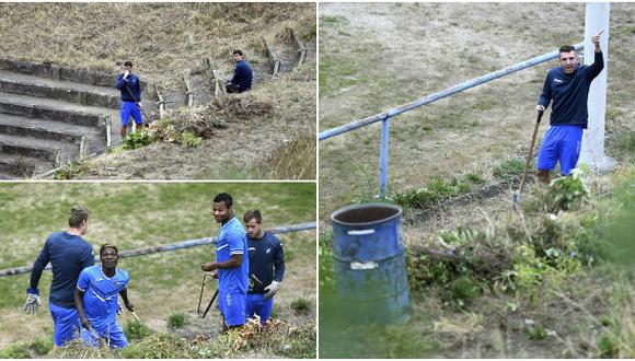 Son coleros y técnico los castiga con trabajos comunitarios