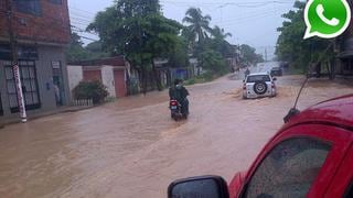 Vía WhatsApp: Copiosa lluvia inunda centro de Pucallpa